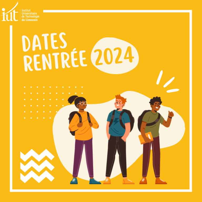 Rentrée 2024 dates et horaires iut